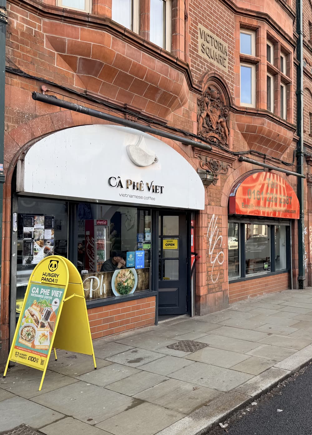 Cà Phê Việt storefront on Oldham Road, Ancoats, Manchester